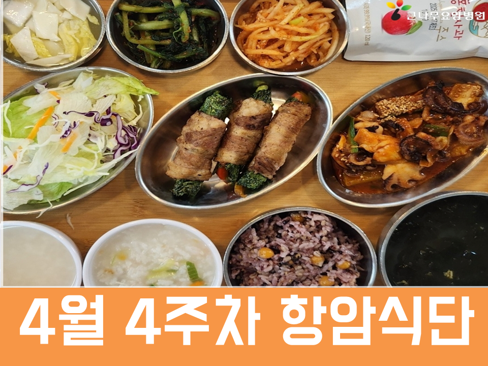 2026년 4월 4주차 항암식단