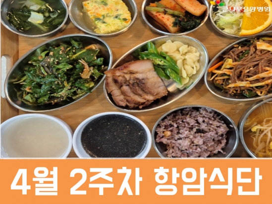 2026년 4월 2주차 항암식단