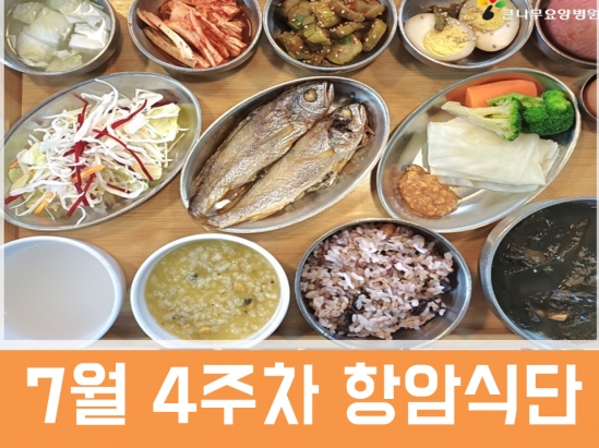 2026년 7월 4주차 항암식단